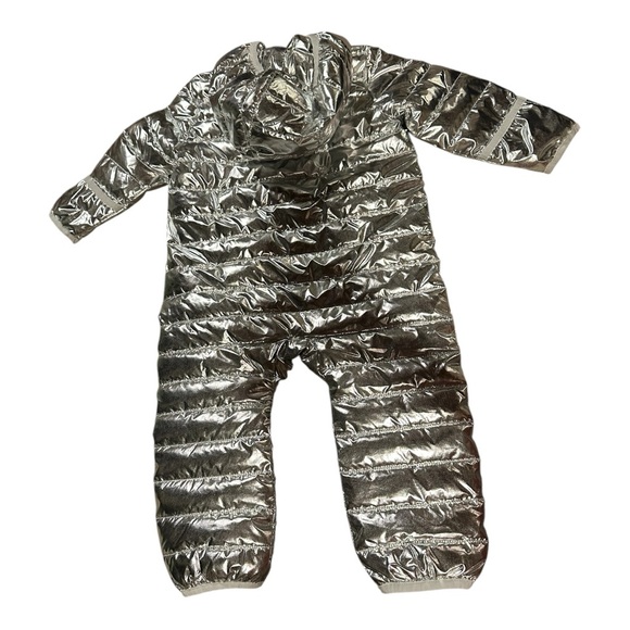 Primary Baby Lightweight Puffer Snowsuit Silver - Picture 2 of 3